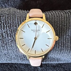 kate spade Gold Watch with Blush Pink Strap